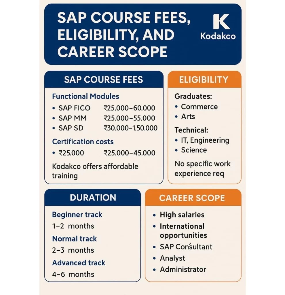 SAP Course Fees
