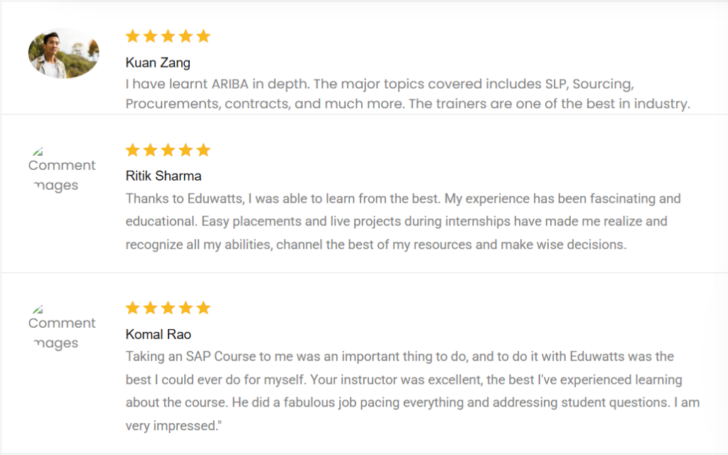 Eduwatts's SAP Reviews